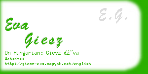 eva giesz business card